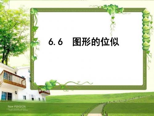 新苏科版九年级数学下册第6章 图形的相似《6.6图形的位似》优质课件