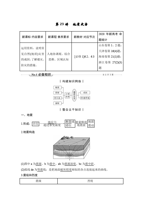 新高中地理高考第23讲 地质灾害