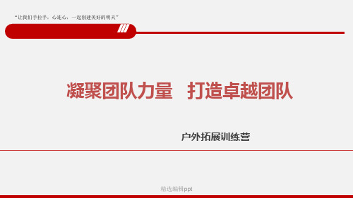 员工户外拓展训练方案ppt课件