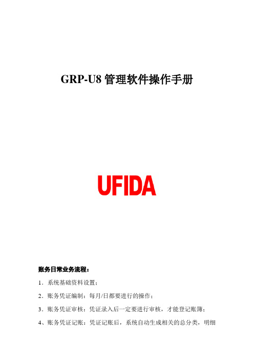 (完整版)GRP-U8管理软件操作