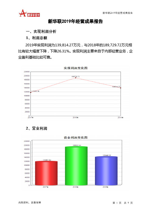 新华联2019年经营成果报告