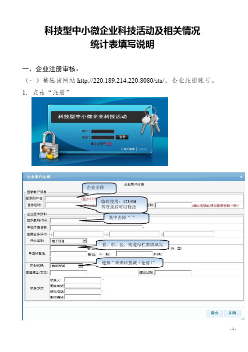 科技型中小微企业科技活动及相关情况统计表填写说明-998877