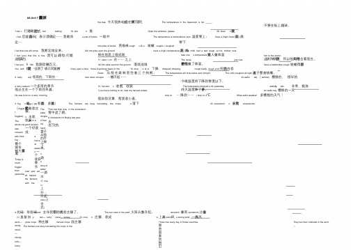 译林版牛津英语8AUnit7单词知识点讲解.doc