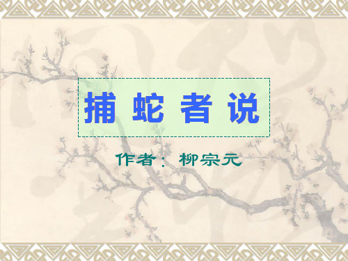 《捕蛇者说》课件   教学课件 衡水中学内部资料