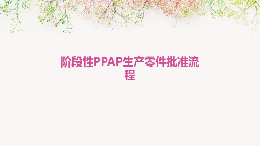 阶段性PPAP生产零件批准流程(ppt)