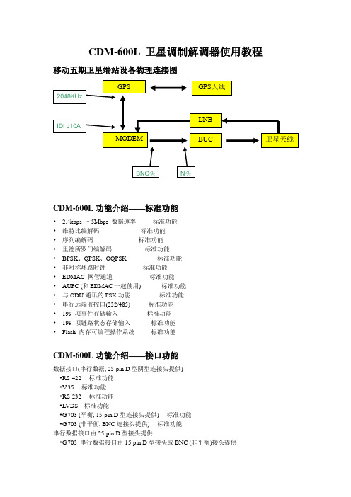 卫星设备CDM-600L资料