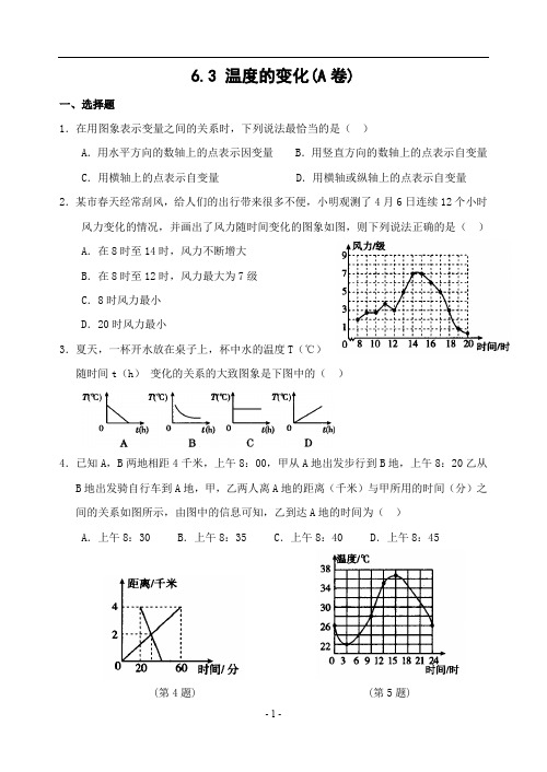 6.3 温度的变化(A卷)及答案