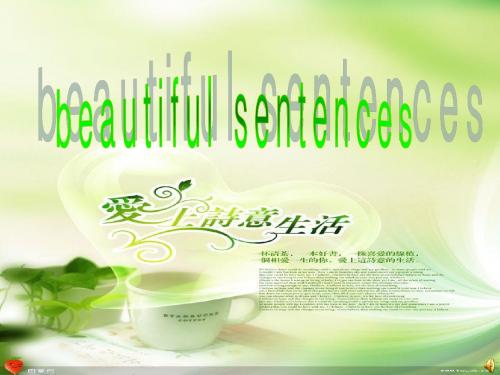 Beautiful sentences