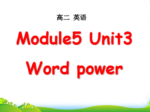 湖南师大 高二英语 M5U3 Word Power课件 牛津译林