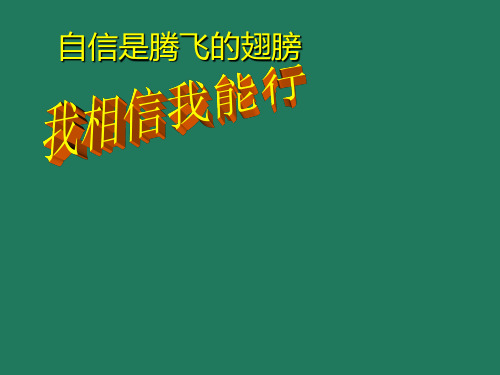 二年级上册心理健康教育课件-我相信我能行 全国通用(共15张PPT)