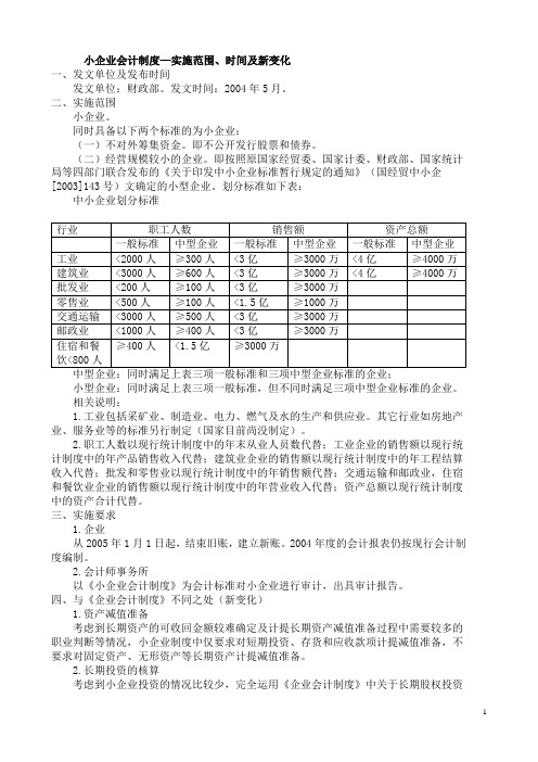 (财务会计)企业会计制度—实施范围