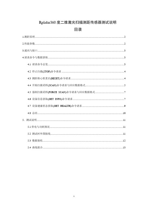 Rplidar扫描测距传感器测试说明资料