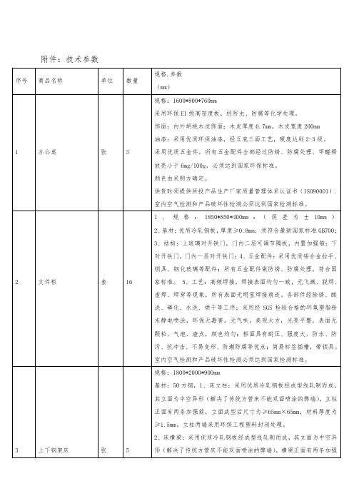 技术参数