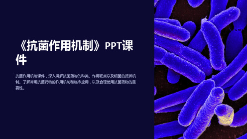 《抗菌作用机制》课件