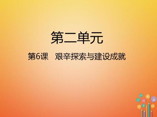 八年级历史下册第2单元社会主义制度的建立与社会主义建设的探索第6课艰辛探索与建设成就课件新人教版