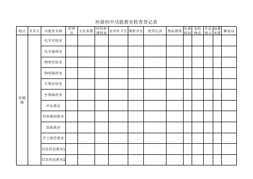 学校功能室检查表