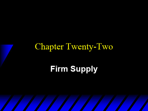 [北大微观经济学课件]Ch22 Firm Supply