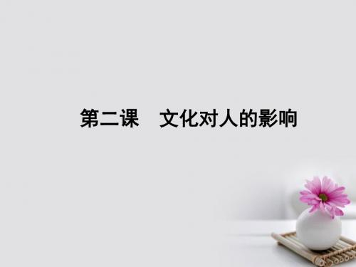 (新课标)2018高考政治第一轮总复习 第1单元 文化与生活 第2课 文化对人的影响教案 新人教版必修3