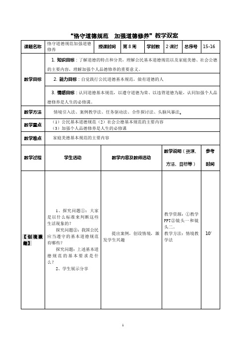 《职业道德与法律》15-16)