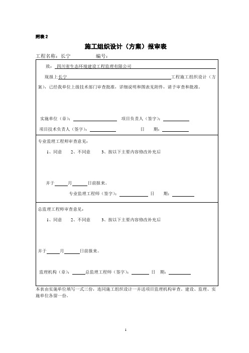 地震灾后林业建设各类监理表格(齐全)