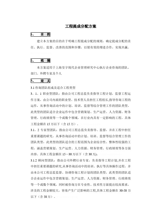 项目提成分配方案27256