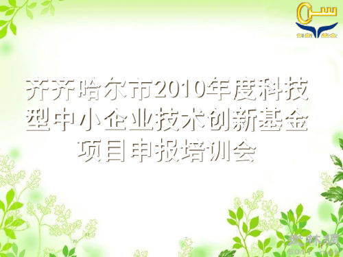 科技型中小企业技术创新基金项目申报