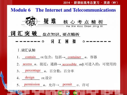 2014·新课标高考总复习·英语Book 1 板块二 Modules 6