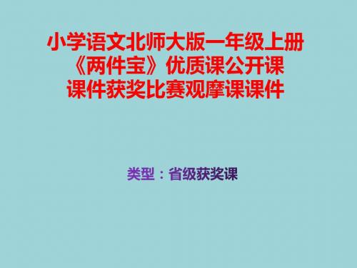 小学语文北师大版一年级上册《两件宝》优质课公开课课件获奖课件比赛观摩课课件B005