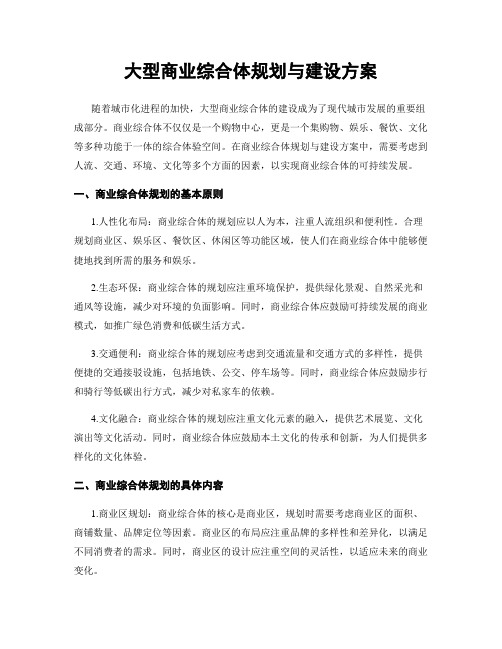 大型商业综合体规划与建设方案