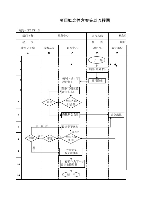 项目概念性方案策划流程图