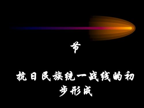 抗日民族统一战线的初步形成 PPT课件2 人教版高中历史