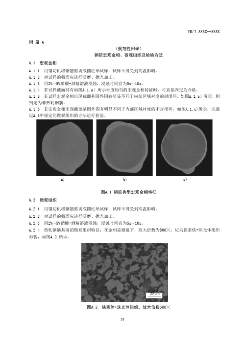 钢筋宏观金相、 微观组织及检验方法