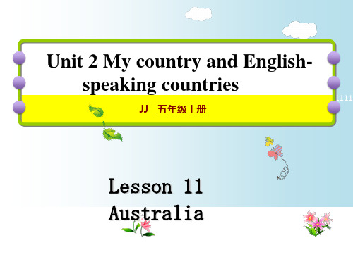 五年级上册英语课件-Unit2 lesson 11 Australia｜冀教版 (共张PPT)