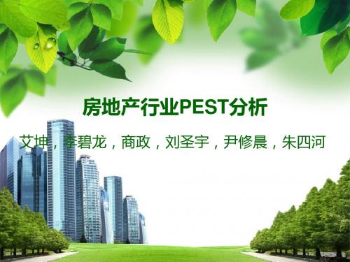 房地产行业PEST分析