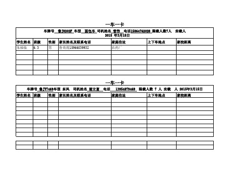 6.3 校车统计一车一卡2015.3最全1)