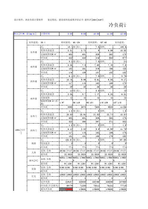 娱乐场所冷负荷计算