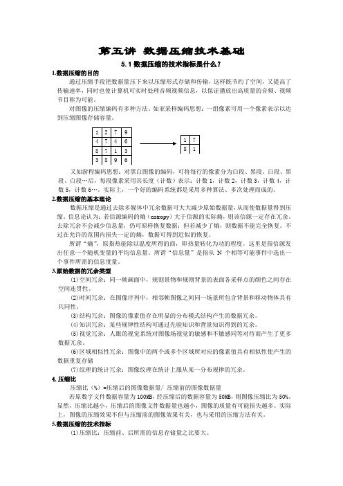 第五讲 数据压缩技术基础