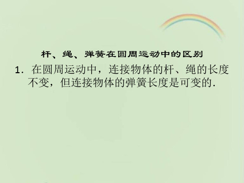 教科版高中物理必修二2《绳、杆模型》专题课件-新版
