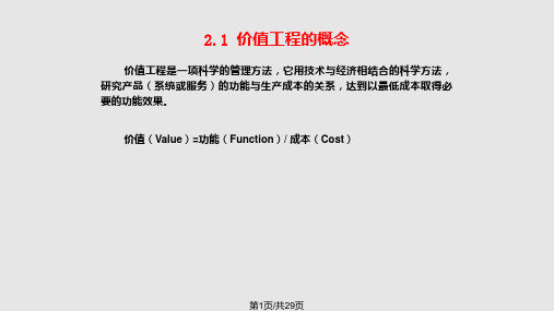 价值工程在汽车企业中的应用PPT课件