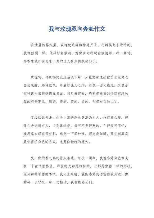 我与玫瑰双向奔赴作文