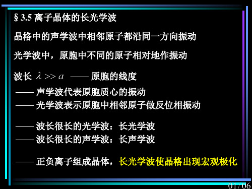 离子晶体的长光学波