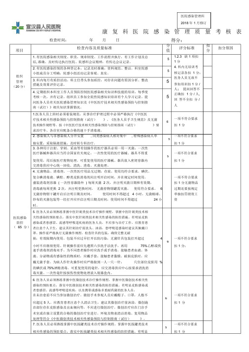 .1康复科医院感染质量控制评分标准.docx