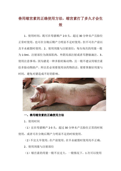 兽用缩宫素的正确使用方法,缩宫素打了多久才会生效