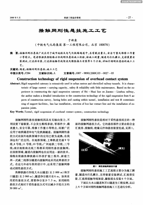 接触网刚性悬挂施工工艺