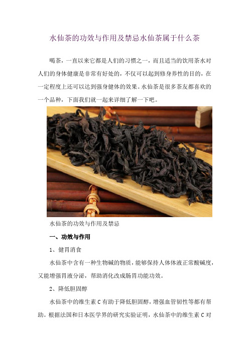 水仙茶的功效与作用及禁忌 水仙茶属于什么茶