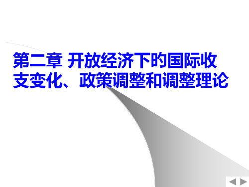 开放经济下的国际收支变化政策调节和调节理论