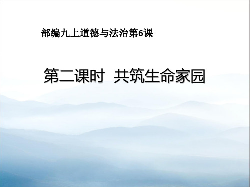 《共筑生命家园》建设美丽中国PPT课件【优秀课件PPT】