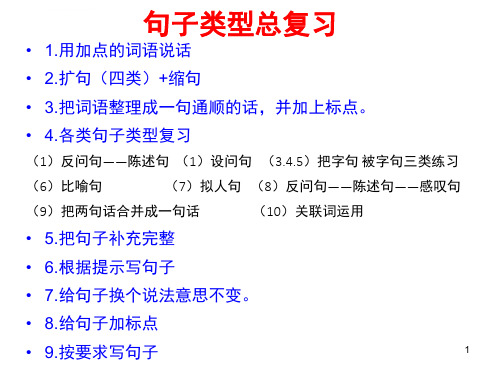 部编语文二年级下册句子总复习课堂ppt课件