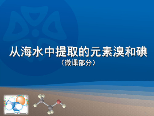 沪科版化学高一上册-2.3 从海水中提取的元素溴和碘 课件 优秀课件