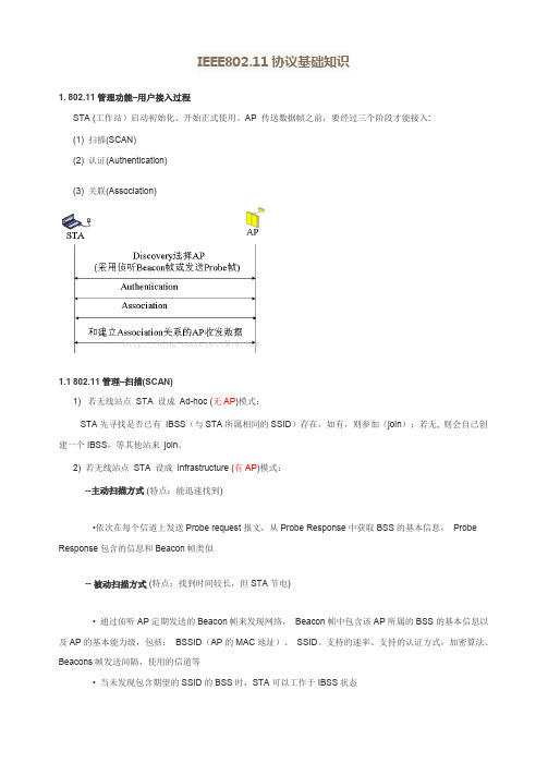 IEEE802.11协议基础知识